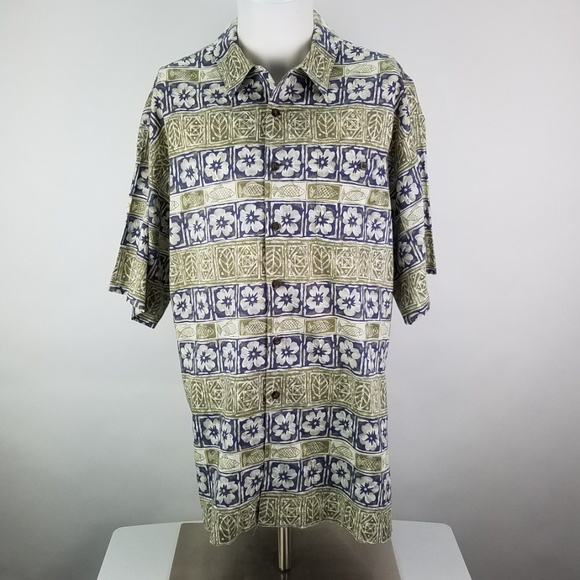 Men's Woolrich Floral Pattern Short Sleeve Shirt - Picture 3 of 6